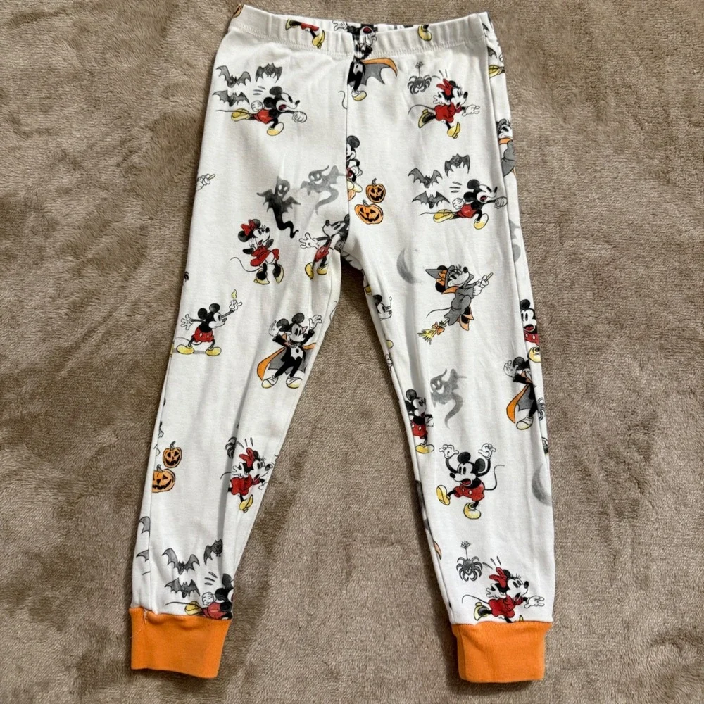 Pottery Barn Kids Disney Mickey Mouse Halloween Organic Cotton Pajamas 3T Set